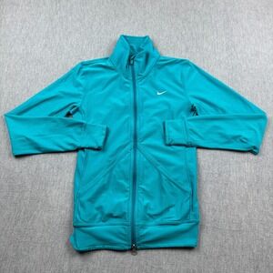 Nike‎ Jacket Womens Extra Small Blue Dri Fit Full Zip Stretch Lightweight 380518